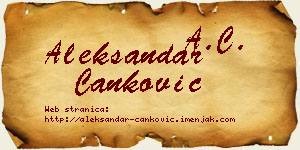 Aleksandar Čanković vizit kartica